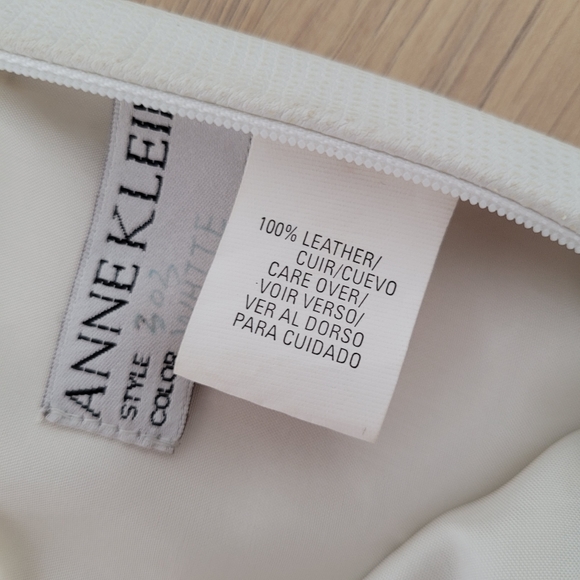 100% Genuine leather 90's Biker Mid Rise Boot Cut White Pants 6 - Picture 7 of 14